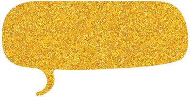 Bright yellow speech bubble with a textured surface design vector