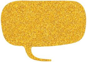 Creative golden speech bubble design for digital communication vector