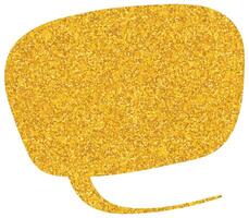 Bright golden speech bubble icon for communication tools vector