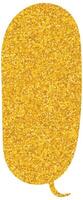 Vibrant golden glitters scattered on a speech bubble vector