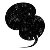 Creative black speech bubble design with a cosmic twist vector