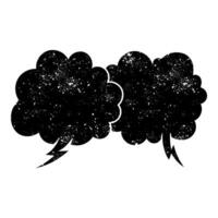 Two speech bubbles representing communication and conversation vector