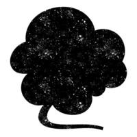 Abstract black speech bubble silhouette with cosmic texture design vector