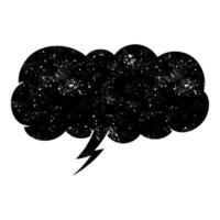 speech bubble with lightning and stars in a creative design vector