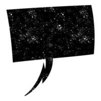 Starry speech bubble design with cosmic background elements vector
