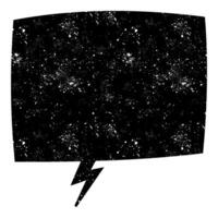 Colorful speech bubble with cosmic starry background design vector