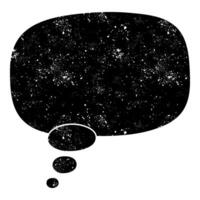 Creative speech bubble design illustrating cosmic elements vector