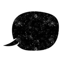 Creative speech bubble with a starry design and dark background vector