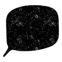 Black speech bubble filled with a cosmic starry background vector