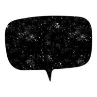 Colorful speech bubble design with cosmic background effect vector