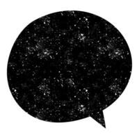 Exploring the cosmos within a speech bubble illustration vector