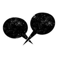 Unique black speech bubbles representing communication and ideas vector