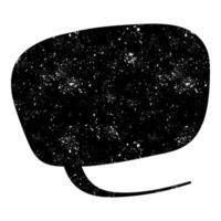 Creative black speech bubble with starry background vector