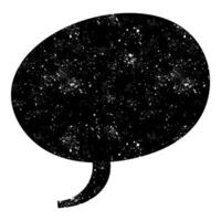 Creative speech bubble design with galaxy theme for art projects vector
