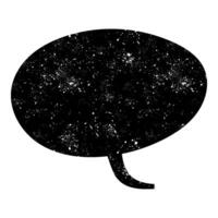 Cosmic speech bubble design with a starry background vector