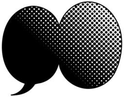 Creative black and white graphic design featuring speech bubbles vector