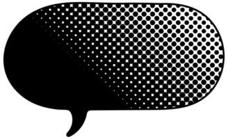 Creative speech bubble design with gradient pattern effect vector