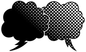 Creative speech bubbles illustrating dialogue in modern design vector