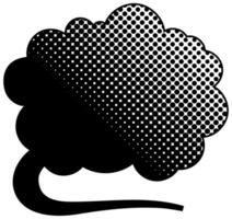 speech bubble of a speech bubble in black and white pattern vector
