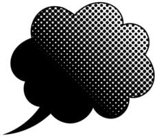 speech bubble silhouette filled with dots showcasing design creativity vector
