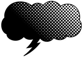 Modern graphic of a stylized speech bubble with lightning vector