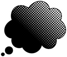 Creative thought bubble design in black and white vector