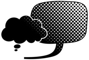 Creative speech bubble with thought speech bubble design elements vector