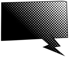 Creative speech bubble design with halftone pattern vector