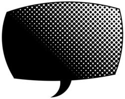 Creative speech bubble design with halftone pattern for projects vector
