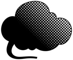 Creative illustration of a stylized speech bubble design in black vector