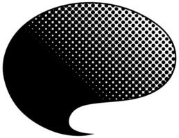 Unique speech bubble featuring circular dot pattern vector