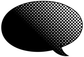 Talk bubble design with halftone pattern on white background vector