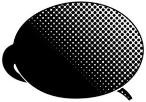 Simple black and white illustration of a speech bubble shape vector