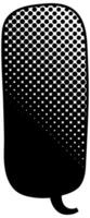 Unique perforated speech bubble featuring a gradient pattern vector
