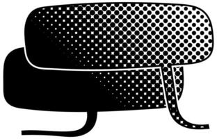 Unique black and white style speech bubble with halftone effect vector