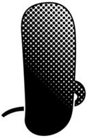 Unique black and white speech bubble with halftone patterns and curves vector