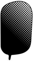 Modern speech bubble with perforated surface and sleek shape vector