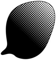 Unique mesh pattern in black and white speech bubble vector