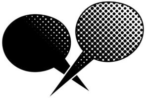 Discussion bubbles representing conversation and communication topics vector