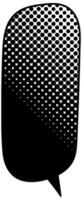 Artistic speech bubble of a perforated surface in monochrome style vector