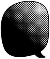 Creative speech bubble design with a halftone pattern vector
