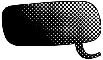 Creative black and white design with abstract speech bubble shape vector