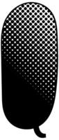 Grayscale pattern speech bubble vector