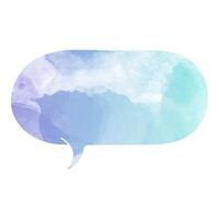 water color speech bubble design for communication vector
