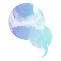 Artistic cloud-shaped speech bubble silhouette in soft pastel colors vector