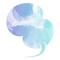 Artistic speech bubble design in soft blue and white tones vector