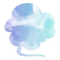 Colorful abstract representation of a speech bubble in pastel shades vector