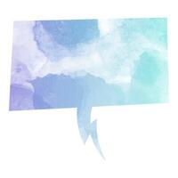 Colorful abstract watercolor speech bubble with soft gradients and shapes vector