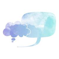 Creative thought bubble illustration with soft colors vector