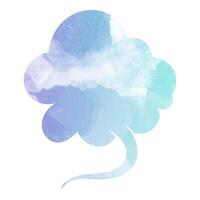 Colorful speech bubble blending with light blue and green hues vector